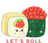 Sushi Roll Lets Roll Funny Japanese Design Bumper Sticker