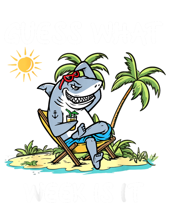 Funny Shark Party Beach Guess What Week Is It Lover Shark Bumper Sticker