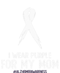 Alzheimers Awareness I Wear Purple For My Mom Cute Purple Drawstring Bag