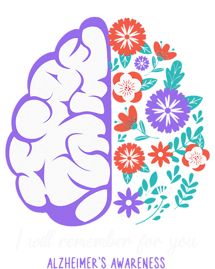 I Will Remember For You Alzheimers Awareness Brain Disorder Cooling Performance Long Sleeve Crew