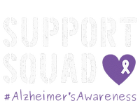 Support Squad Alzheimers Awareness Heart Ribbon Pom Pom 12in Knit Beanie