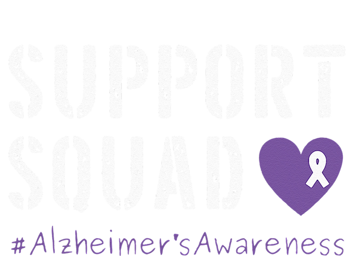 Support Squad Alzheimers Awareness Heart Ribbon Pom Pom 12in Knit Beanie