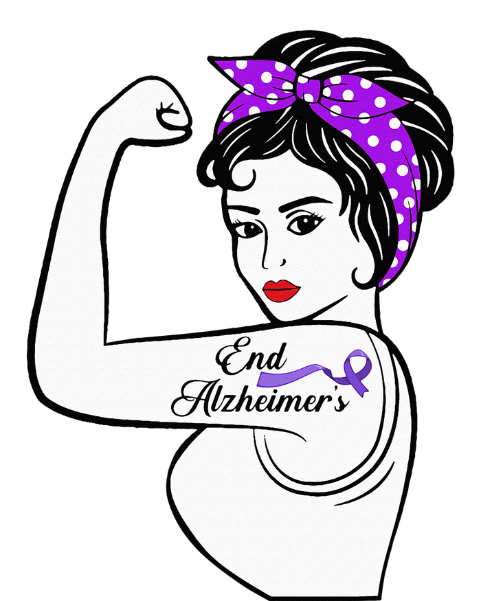 Alzheimer Awareness Strong Purple Ribbon Women Bandana Gift Poster