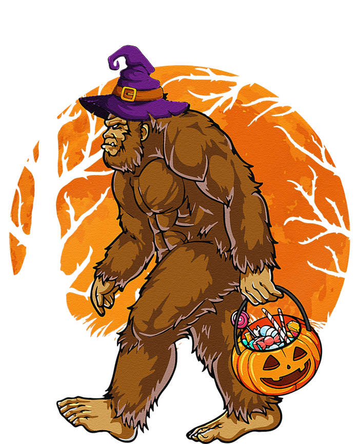 Bigfoot Witch Candy Basket Trick Or Treat Halloween Kids Sweatshirt