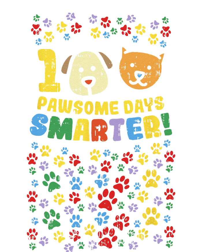 100th Day Of School 100 Pawsome Smarter Dog Cat Paws Softstyle Adult Sport Polo