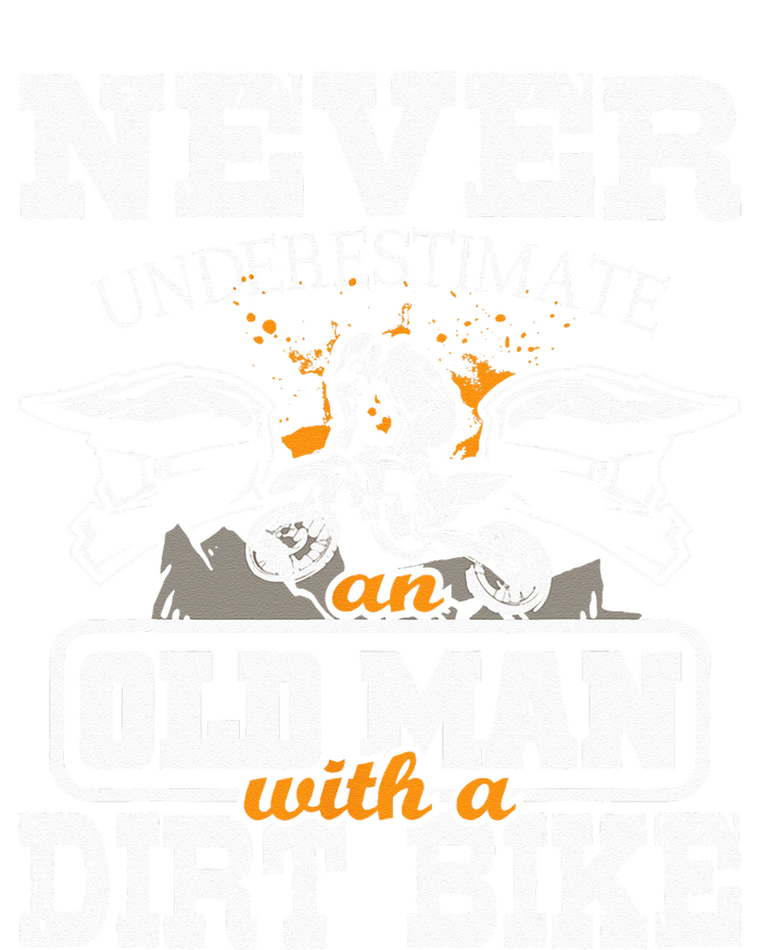 Never Underestimate An Old Man With A Dirt Bike Motocross Ladies Long Sleeve Shirt