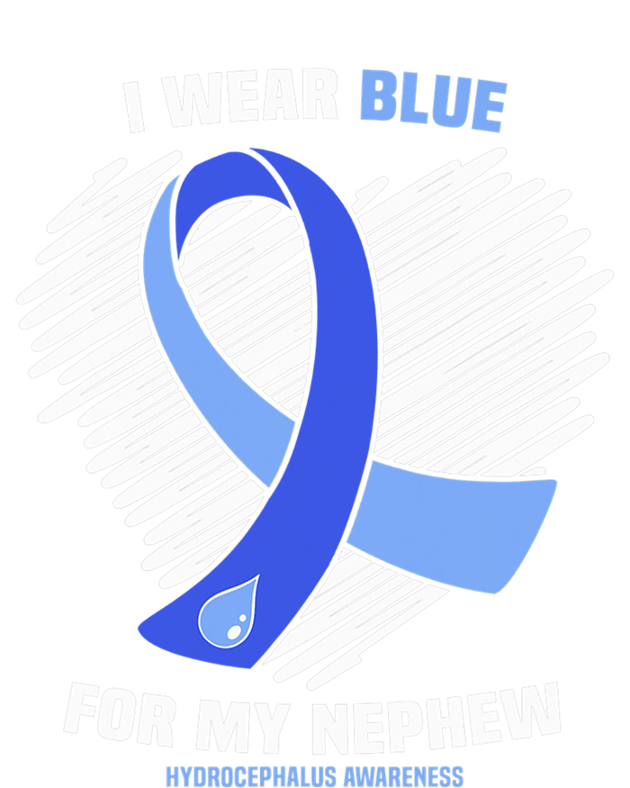 I Wear Blue For My Nephew Hydrocephalus Awareness V-Neck T-Shirt