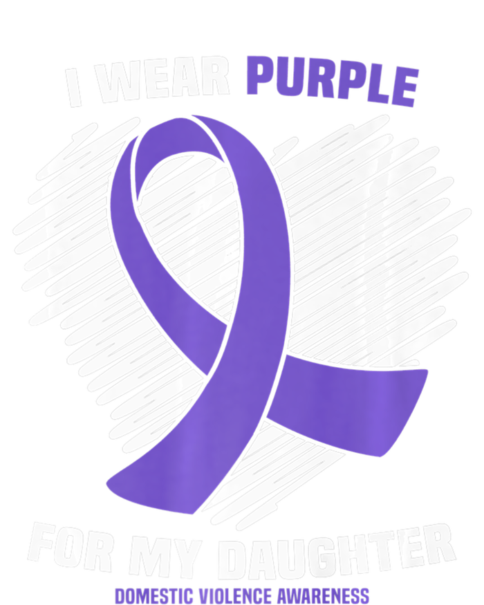 I Wear Purple For My Daughter Domestic Violence Awareness Women's Strappy Tank