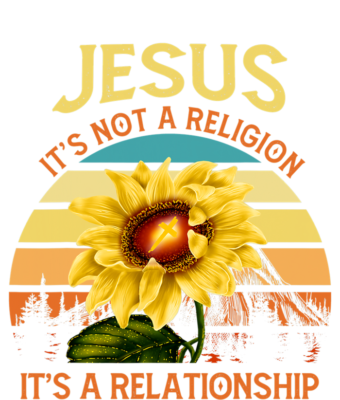 Jesus Its Not A Religion Its A Relationship Sunflower Art Softstyle Adult Sport Polo