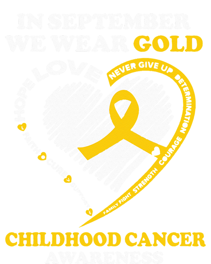 Childhood Cancer Awareness In September We Wear Gold Performance Fleece Hoodie