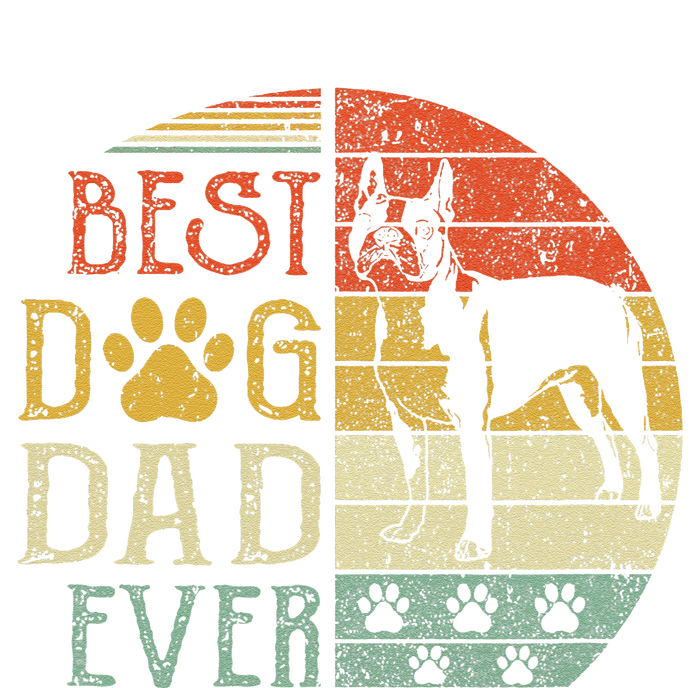 Boston Terrier Best Dog Dad Ever Vintage FatherS Day Retro T-Shirt