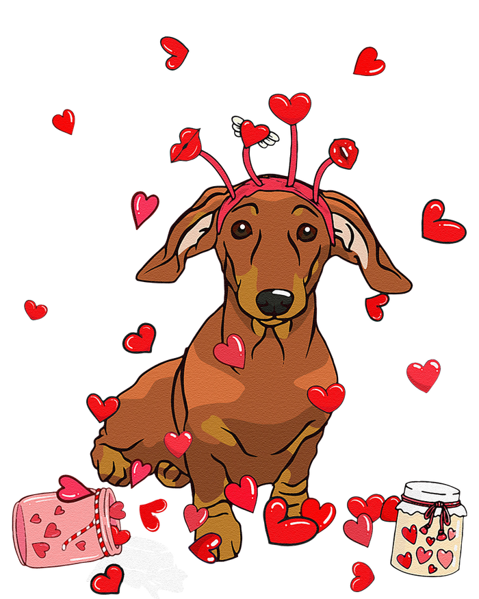 Dog Valentine Gift Cute Dachshund Valentines Day T-Shirt