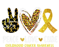 Peace Love Cure Childhood Cancer Awareness Leopart Heart T-Shirt