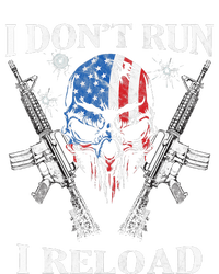 I Dont Run I Reload Gun Rights AR 15 Skull American Flag Poster