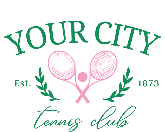 Your City Est 1873 Tennis Club Funny Golf Kids Long Sleeve Shirt