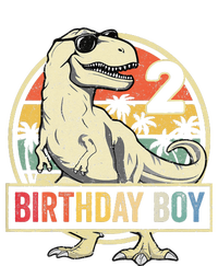 Kids 2 Year Old 2nd Birthday Boy T Rex Dinosaur Women's Knotted Racerback Tank