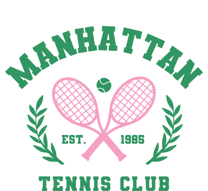 Manhattan Tennis Club Pink And Green Tennis Full Zip Hoodie