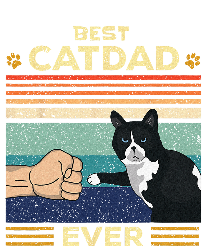 Best Cat Dad Ever Vintage Retro Cat Gifts Fathers Day Cooling Performance Long Sleeve Crew