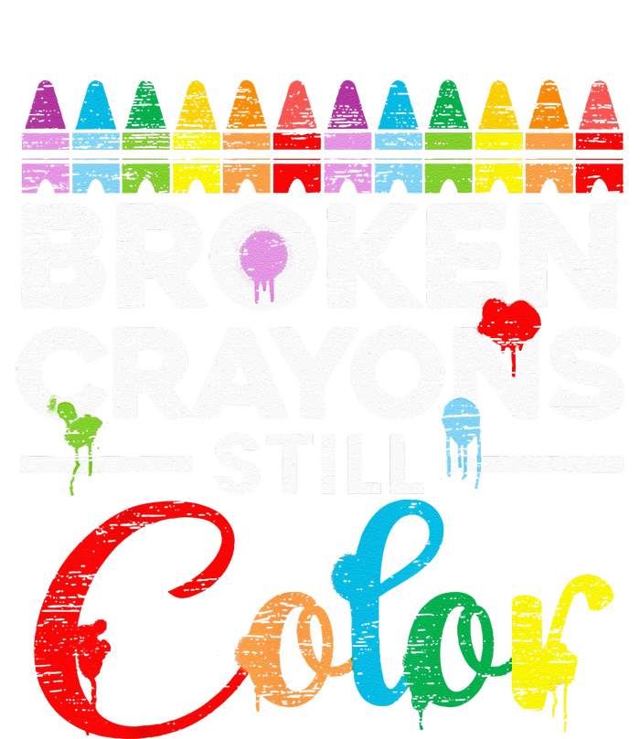 Broken Crayons Still Color Mental Health Awareness Supporter Women's Knotted Racerback Tank