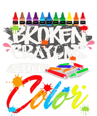 Broken Crayons Still Color Mental Health Awareness 7 Panel Mesh Trucker Snapback Hat