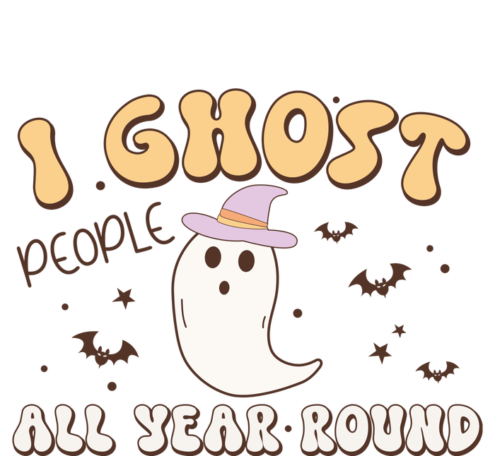 I Ghost People All Year Round Retro Halloween Ghost Costume Gift Valucap Bio-Washed Visor