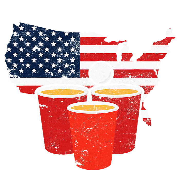 4th Of July I Beer Pong American Flag I College Party Magnet