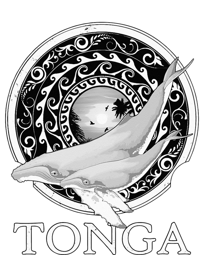 Dive Tonga Humpback Whales Polynesian Design Tonga Roots T-Shirt