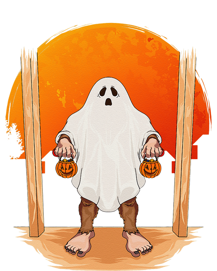 Funny Bigfoot Ghost Pumpkin Halloween Trick Or Treat Gift T-Shirt