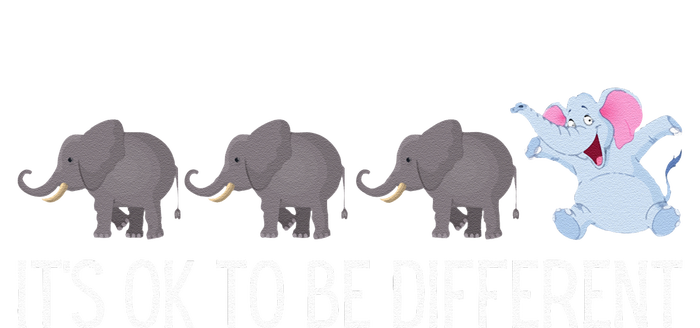 Autism It's Ok To Be Different Elephant Funny Elephant Long Sleeve Shirt