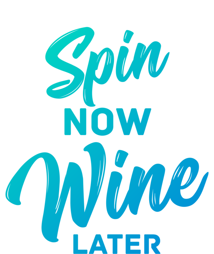 Spin Now Wine Later Gym Class Fitness Workout Humor Gift Women's Tri-Blend 3/4-Sleeve Raglan Shirt