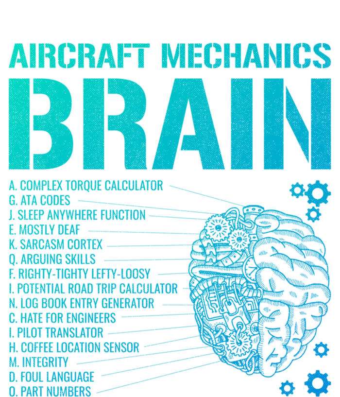 Aircraft Mechanic Brain Aircraft Mechanic Gift Women's Racerback Tank