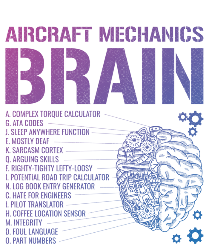 Aircraft Mechanic Brain Aircraft Mechanic Gift Sweatshirt Cinch Pack Bag