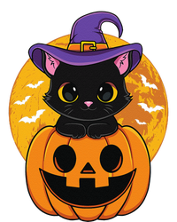 Halloween Black Cat Witch Hat Pumpkin For T-Shirt