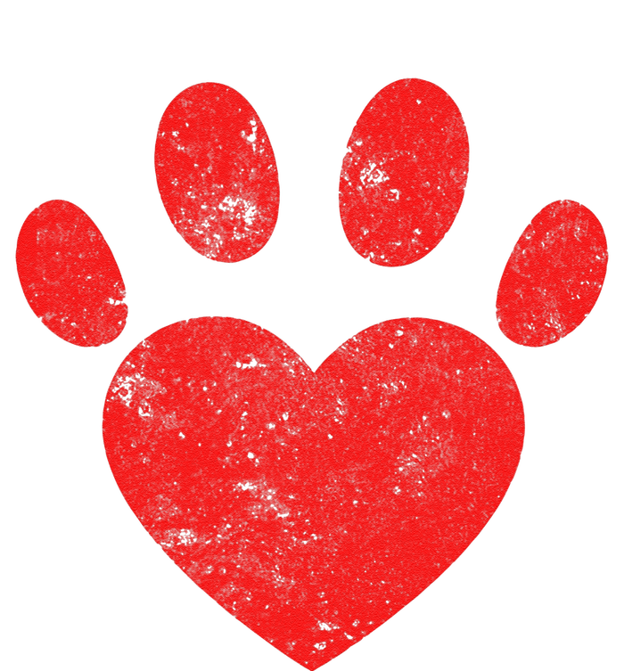 Funny Valentines Day Paw Print Heart Dog Cat Owner Long Sleeve Shirt