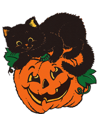 Pumpkin And Black Cat Halloween Vintage Costume Coaster