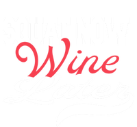 Squat Now Wine Later Fitness Bodybuilding Gym Gift Doggie Tank