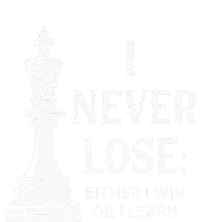 Classic Chess Design I Never Lose I Either Win Or Learn Flat Bill Trucker Hat