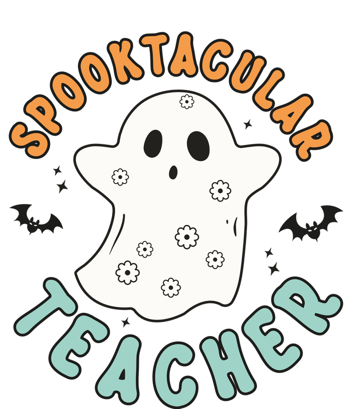 Spooktacular Teacher Groovy Halloween Retro Gift Toddler Zip Fleece Hoodie