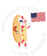 Hot Diggity Dog July 4th Patriotic BBQ Picnic USA Funny Cooling Performance Crew T-Shirt