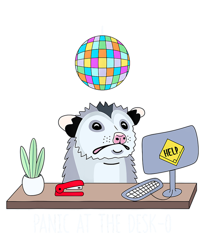 Panic At The DeskOpossum Cute Funny Office Possum Anxiety Button