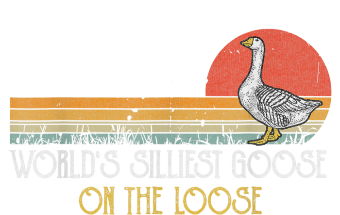 Worlds Silliest Goose On The Loose Funny Silly 7-Panel Snapback Hat