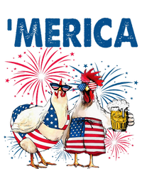 Patriotic Chicken Merica 4th Of July Beer Independence Day T-Shirt