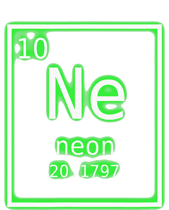 Neon Element Green Periodic Table Chemistry Nerd Costume Ceramic Star Ornament