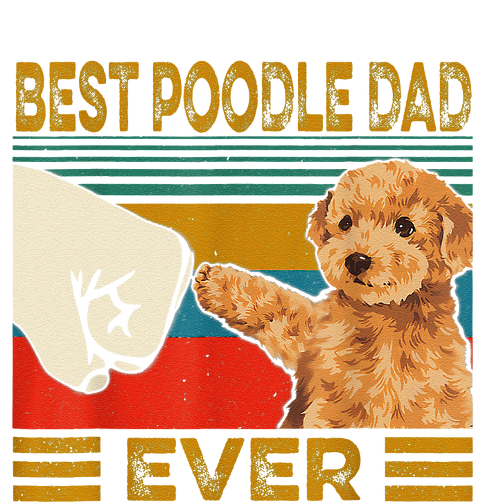 Vintage Best Poodle Dad Ever Dog Lover Tees Fathers Day T-Shirt