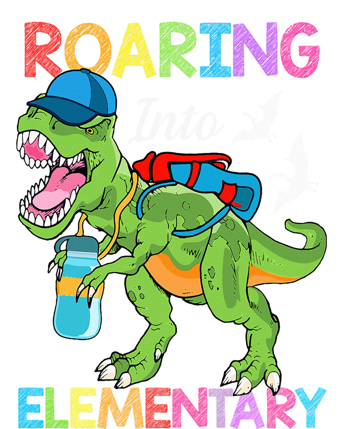 Roaring Into Elementary Dinosaur Back To School T-Shirt