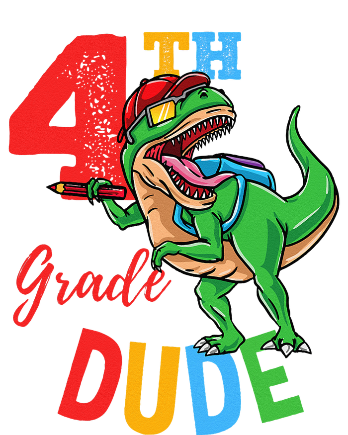 4th Grade Dude TRex Dinosaur Back To School Tall Long Sleeve T-Shirt