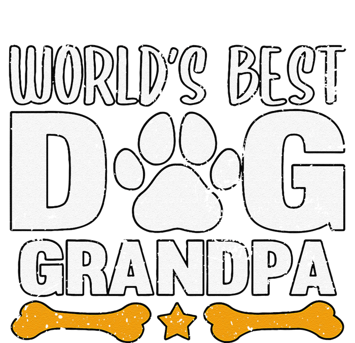 Worlds Best Dog Grandpa Puppy Grandfather Paw Fur Parent T-Shirt