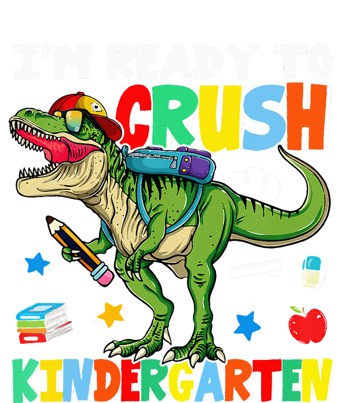 I'm Ready To Crush Kindergarten Back To School Dinosaur Womens Funnel Neck Pullover Hood