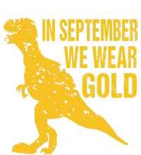 In September We Wear Gold Trex Childhood Cancer Awareness Kids Long Sleeve Shirt