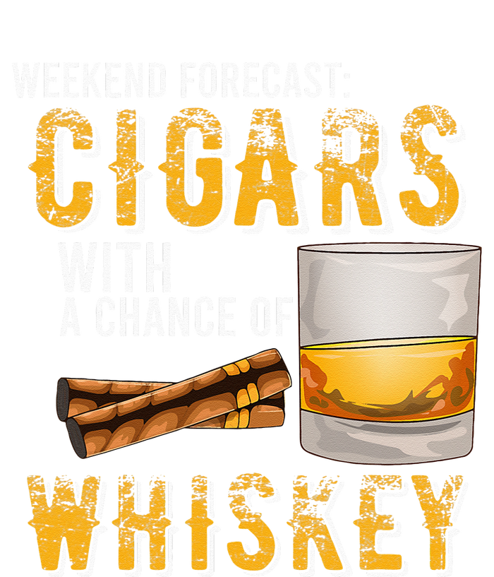 Weekend Forecast Cigars With Chance Of Whiskey Gifts V-Neck T-Shirt